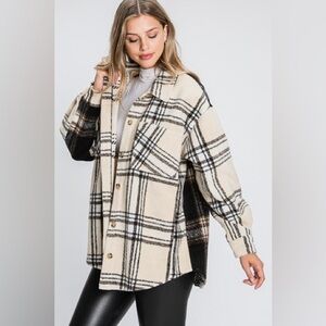 ELLEBORN PLAID JACKET WITH CONTRASTED BACK
